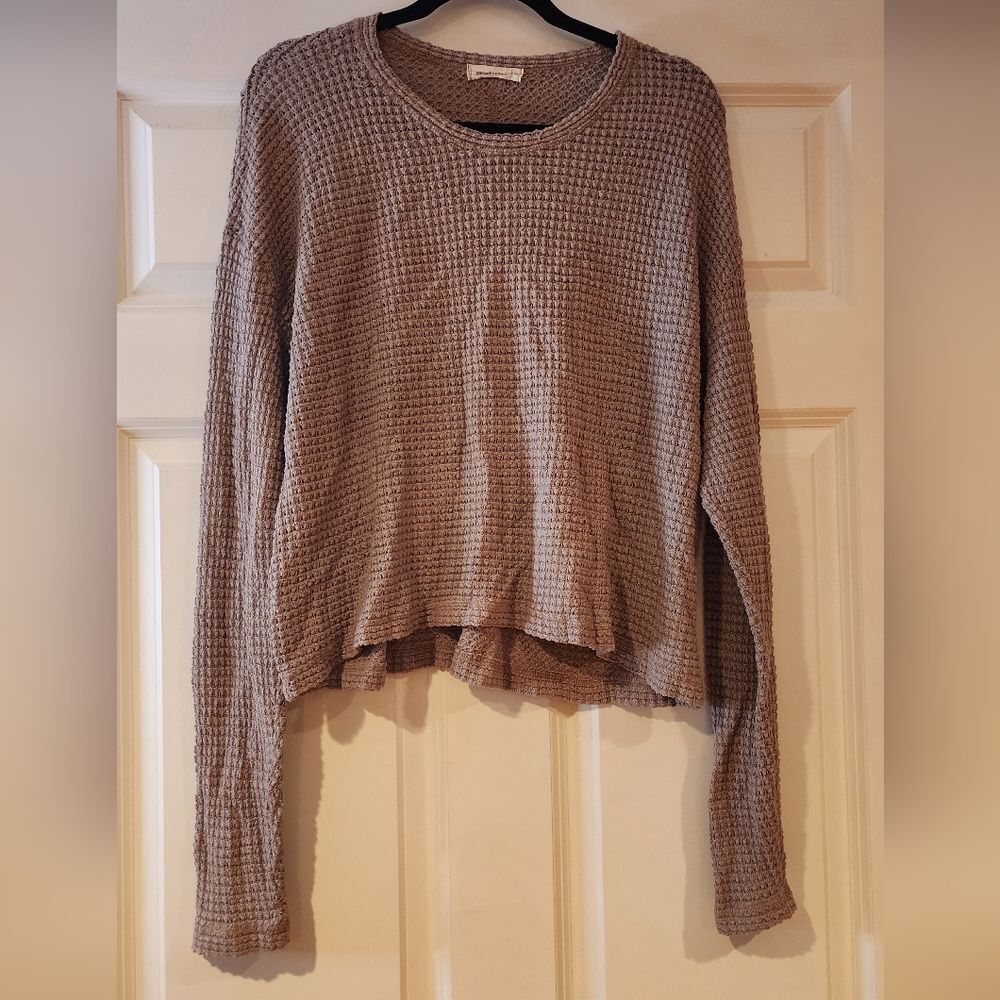Sweet Lillac light brown knit long sleeve top L